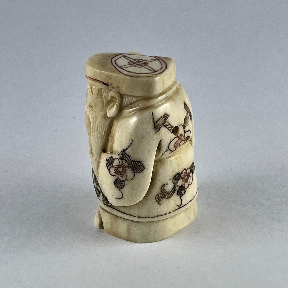 Статуэтка нэцкэ Дзюродзин с иероглифом счастье