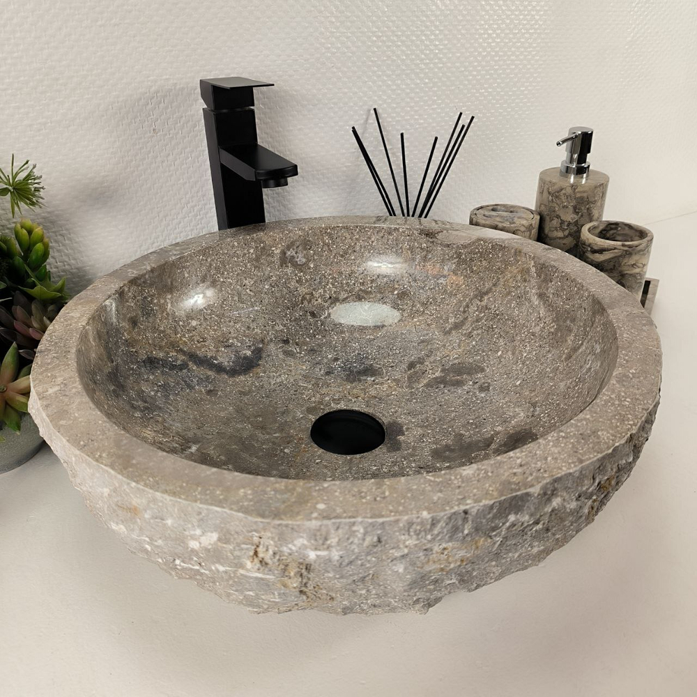 Раковина из мрамора Erozy Grey EM-64532 46*46*15 0186