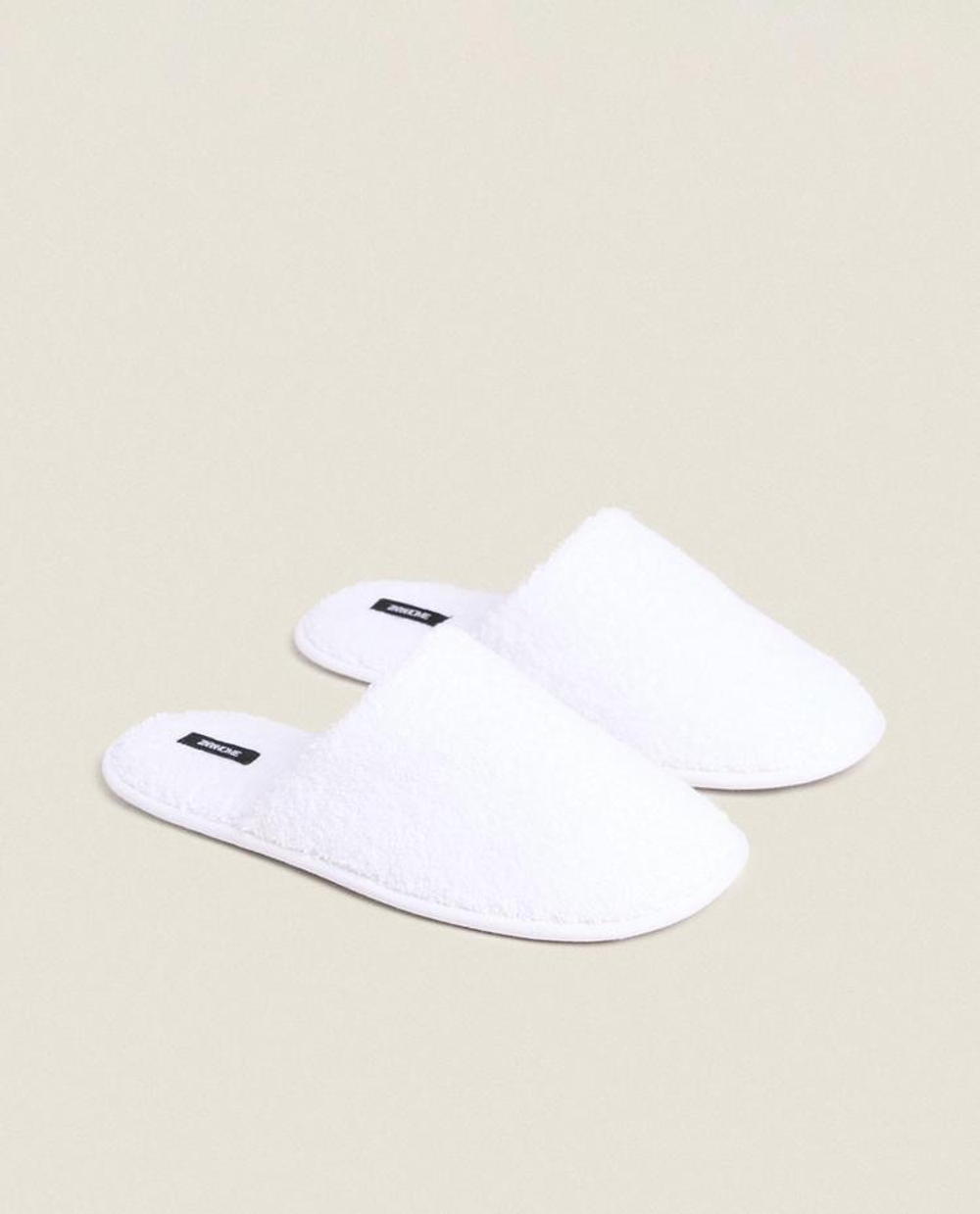 ZARA HOME ДОМАШНИЕ ТАПОЧКИ, БЕЛЫЙ