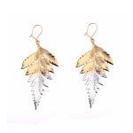Серьги листья Ester Bijoux Папоротник SK104C- G/S BR