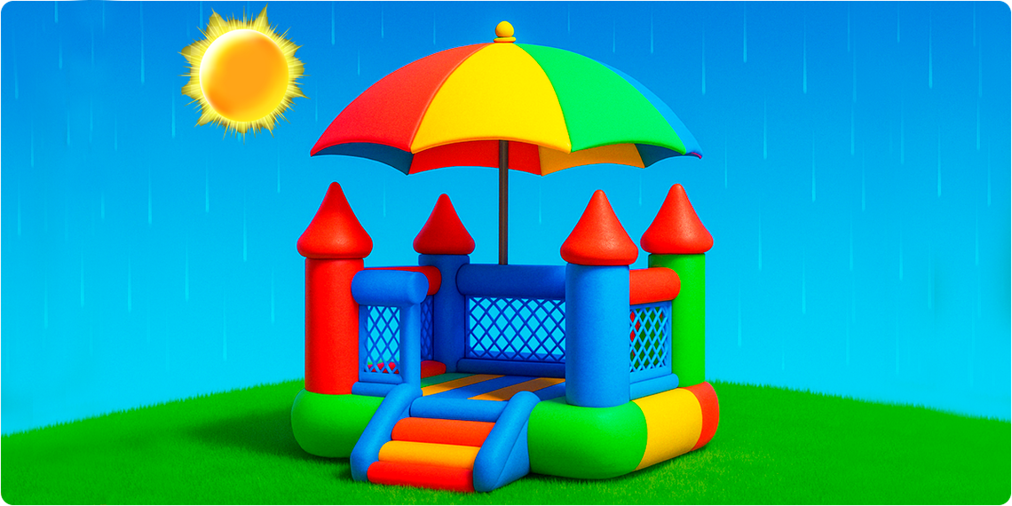 Как уберечь батут от дождя и солнца