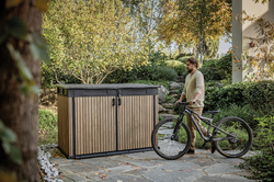 Уличный ящик пластиковый Keter Horizontal Narrow brown 2020 л