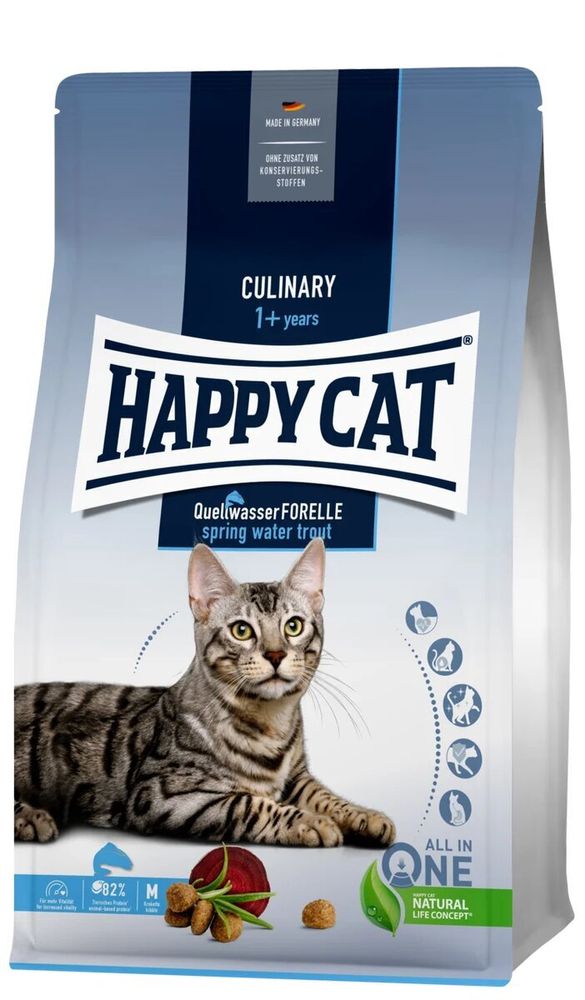 Сухой корм Happy Cat Culinary Adult Родниковая форель для взрослых кошек всех пород 1,3 кг