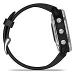 Спортивные наручные часы Garmin Fenix 6S Solar серебристый с черным ремешком 010-02409-00
