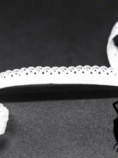 001 50 Резинка ажурная 10 мм Греция, белый 001