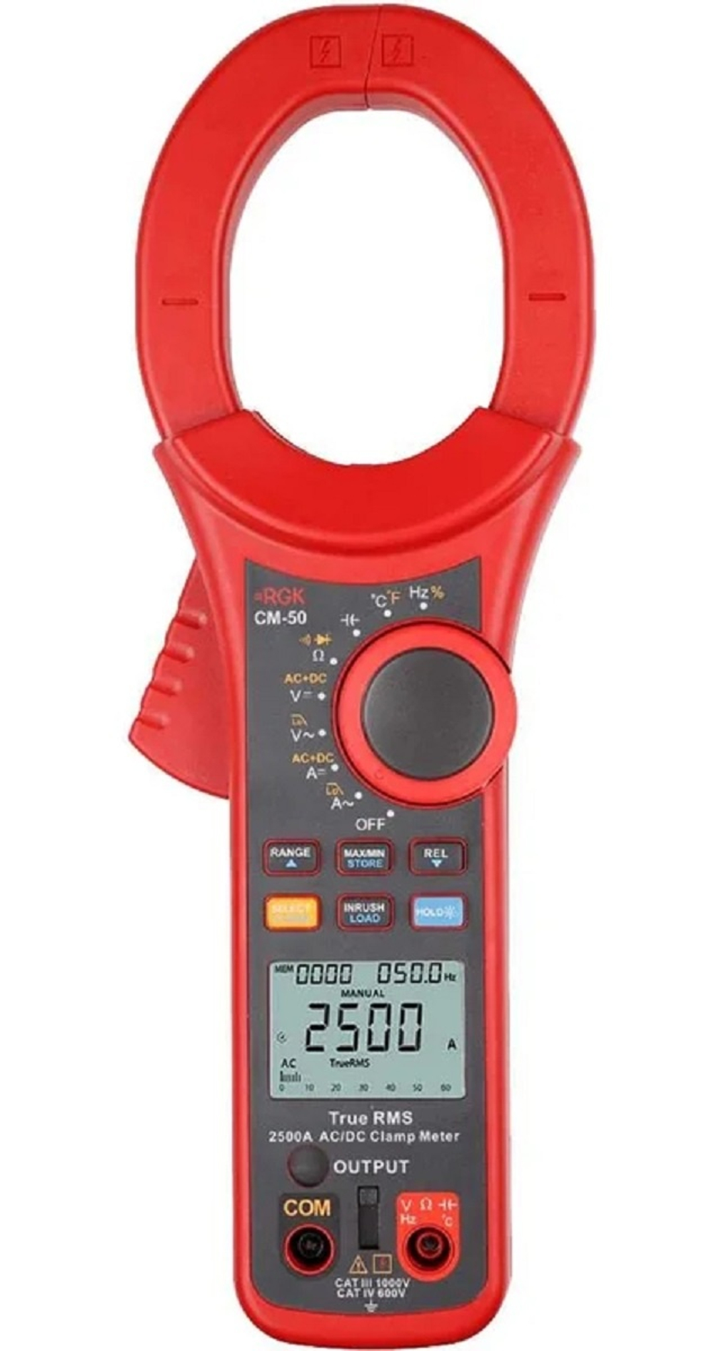 Клещи токоизмерительные RGK CM-50 с поверкой