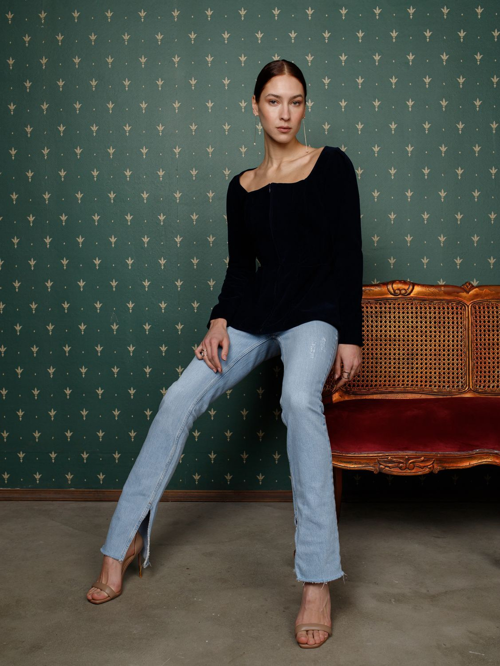 Жакет из микровельвета BONEZ