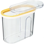 Емкость для сыпучих продуктов с крышкой 1л желтый