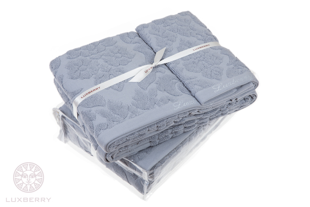 Набор полотенец 3 шт Luxberry New England ледяной синий