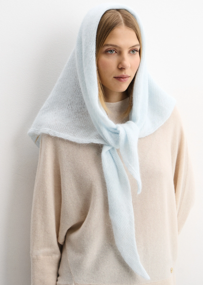 Женская косынка DBR 0555 светло-голубой