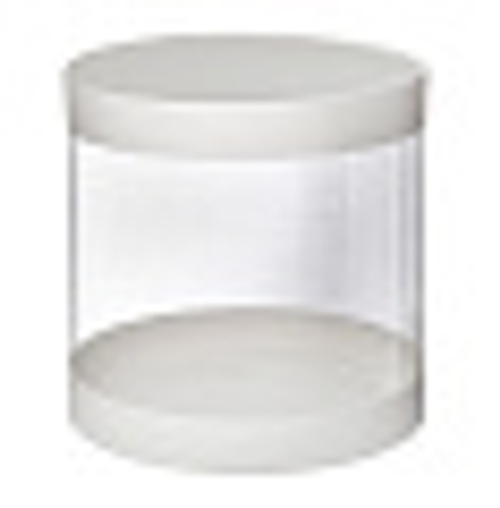 Коробка ТУБУС прозрачный диам.160мм выс.160мм (БЕЛАЯ)