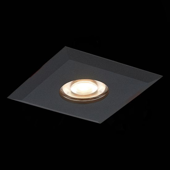 ST204.408.01 Св-к встр. Черный GU10 1*50W  L94xW94xH25 220V Без ламп Встраиваемые светильники
