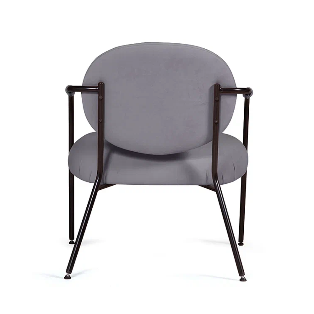 Лаунж кресло EGO, велюр серый