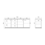 Комод CRYSTAL CRD020 на цоколе