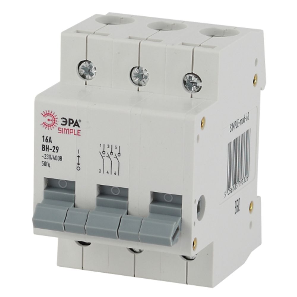 Выключатель нагрузки ЭРА SIMPLE SIMPLE-mod-65 3P 40А ВН-29 | Выключатели нагрузки