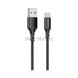Зарядный кабель Borofone BX54, USB-A - Type-C, 3A, 15W, 1 м, черный