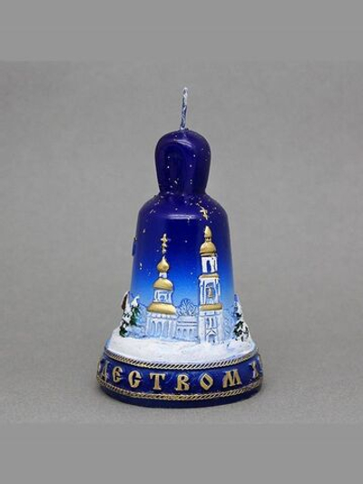 Свеча Колокольчик Рождественский (большая) (65х65х100 вес 130 гр) парафин
