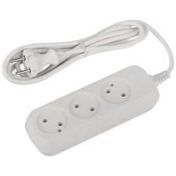 Удлинитель электрический ЭРА UDL-10-315 Greenline 3 розетки без заземления 1,5м ПВС 2x0.75мм2