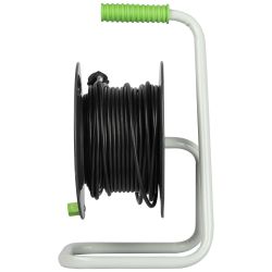 Удлинитель силовой ЭРА GREEN LINE KAT-2x1-30m Greenline на катушке пластик 4 розетки без заземления 30м ПВС 2x1мм2 | Электротовары