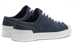 HERMES Cross Denim Low top Stylish Skateboarding Shoes Men"s Blue
