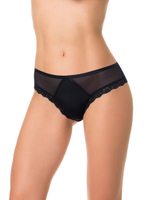 Трусы-бразилианы с имитацией шнуровки (Размер: XL) (Цвет: бежевый с черным)