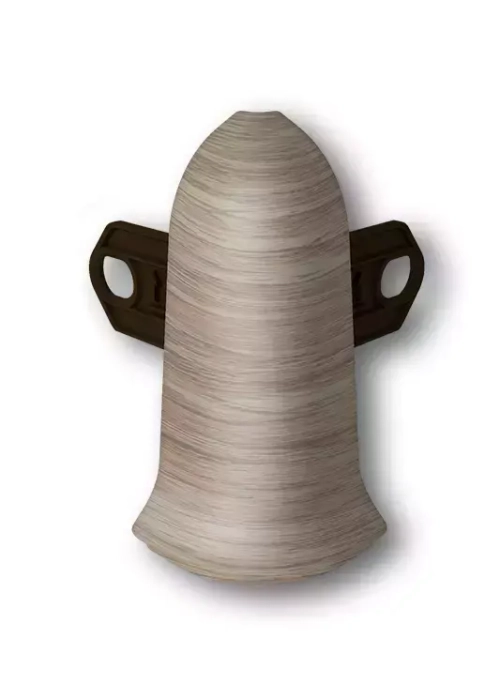 Угол наружный (внешний) с крепежом для плинтуса 70мм "Идеал Классик", 211 Дуб рустик