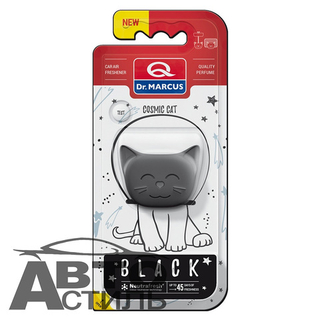 Ароматизатор-игрушка Dr Marcus COSMIC CAT - Black/Черный лед DM946box