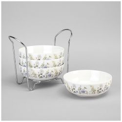 НАБОР САЛАТНИКОВ LEFARD "GRASSES" НА МЕТАЛЛ. ПОДСТАВКЕ 4 ШТ. 16*5,7 СМ 700 МЛ (КОР=6НАБ.)