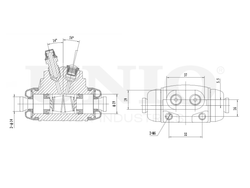Цилиндр тормозной колесный левый UNIO BRC-20512