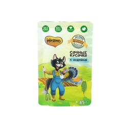 МНЯМС Ферма Кота Фёдора Пауч для кошек сочные кусочки с курицей 0,085 кг