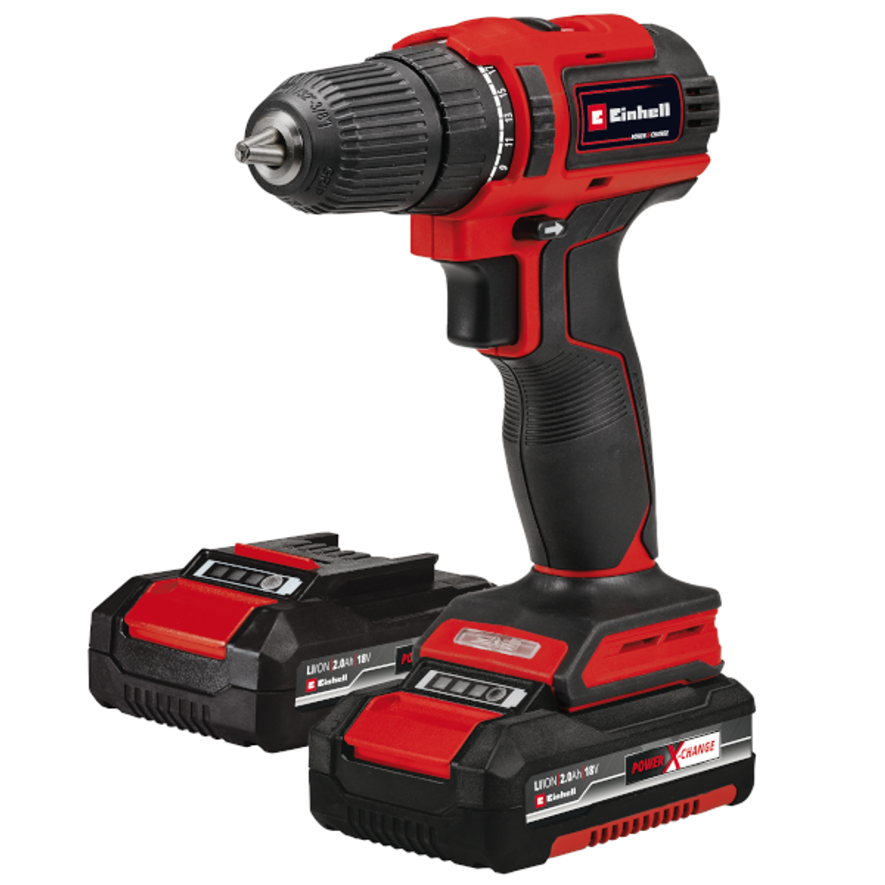 Дрель-шуруповерт 18V Einhell PXC TE-CD 18/40 Li BL, бесщеточная 2хАКБ 2Ач и ЗУ