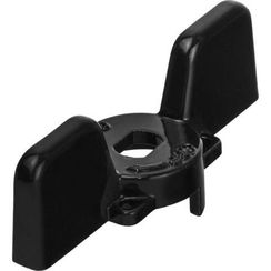 Ручка для шарового крана STOUT 1/2"-3/4" бабочка чёрная 32859