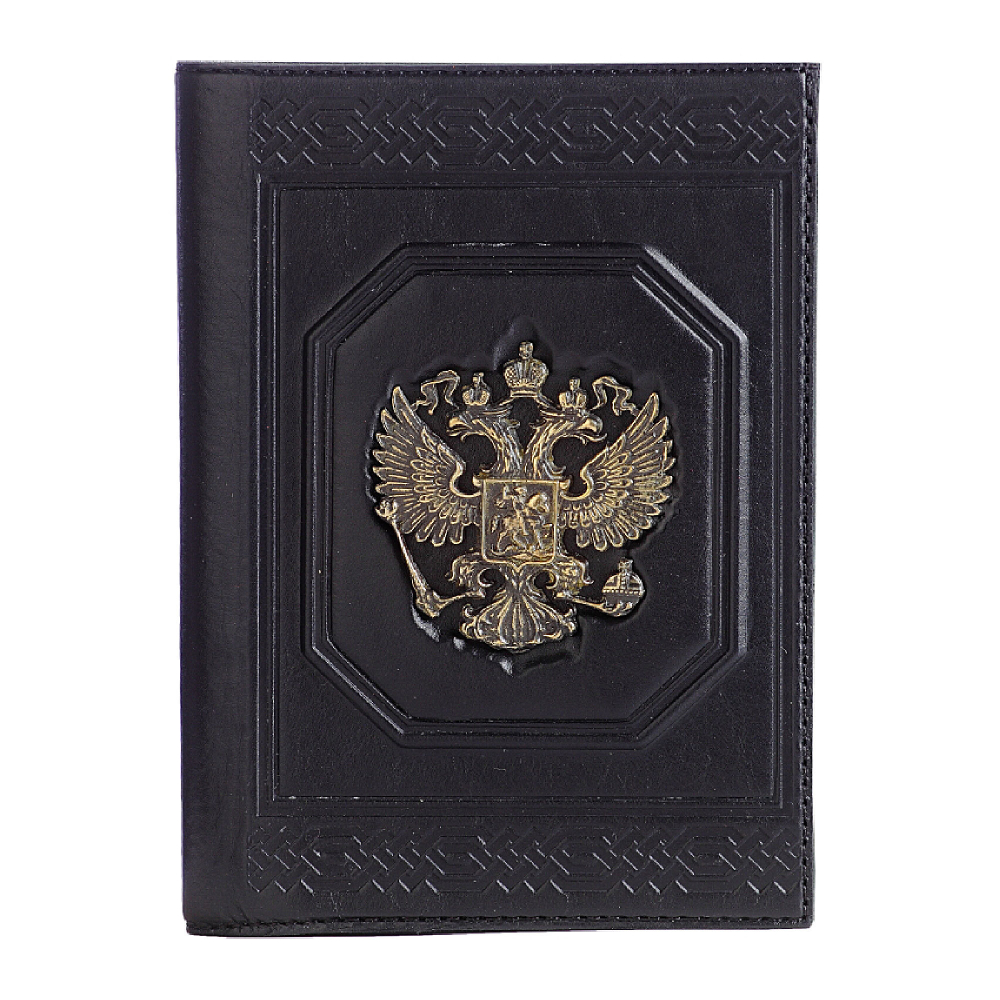 Обложка для документов «Государь» с латунным орлом