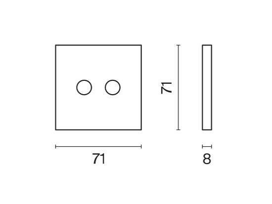 Накладка для розетки телевизионной оконечной TV+SAT, S70 (графит)