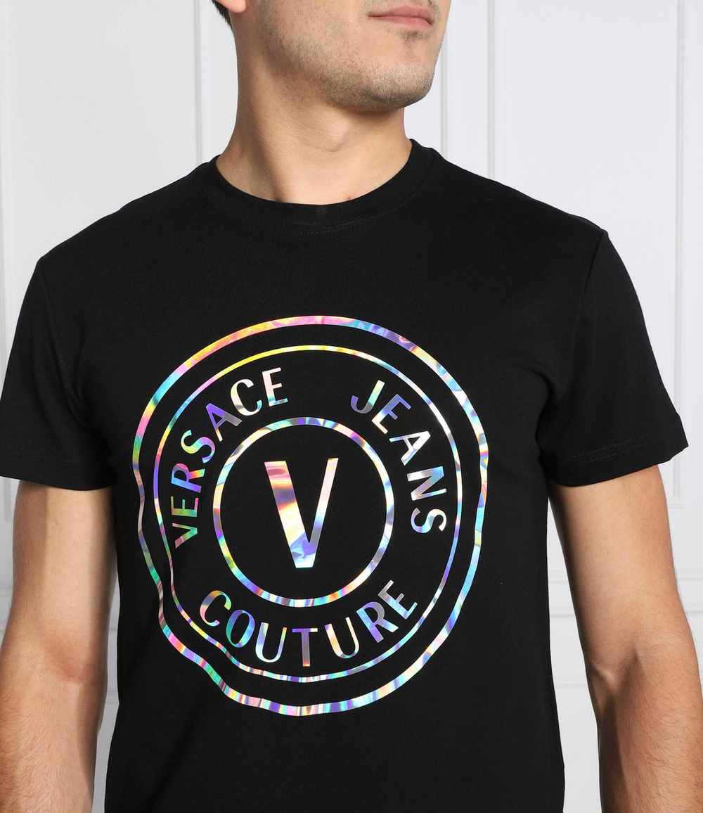 футболка Versace Jeans Couture - черный(73GAHG07CJ00G)