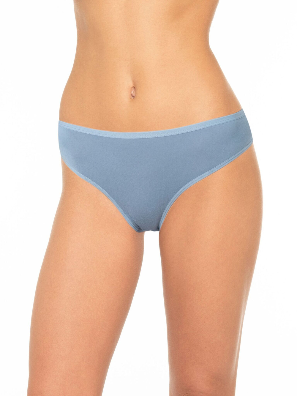 Бамбуковые трусы-бразилиана со средней линией талии (Размер: L) (Цвет: белый)