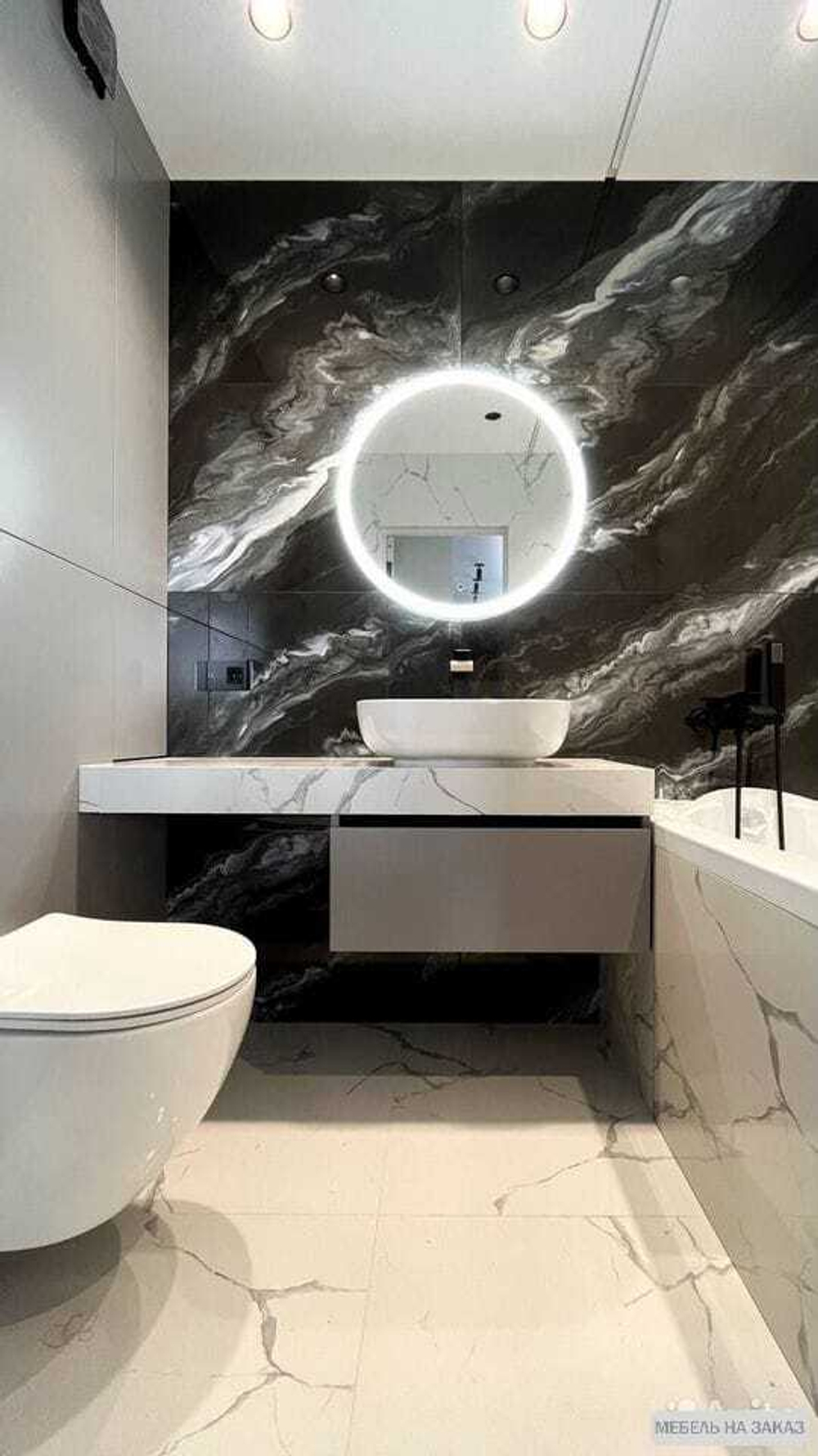 Тумба под раковину и шкаф в санузел