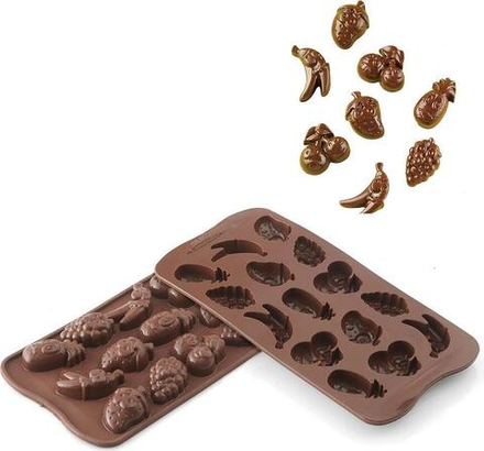 Форма для запекания Silikomart Forma do czekoladek Scg32 Choco Fruits, круглая, силикон