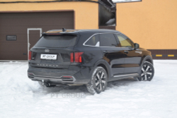 Фаркоп PT GROUP/ съёмный квадрат/ для HYUNDAI Santa Fe 2021-/ KIA Sorento 2021-(паспорт и сертификат в комплекте)(без электрики) арт.HSF-21-991122.00