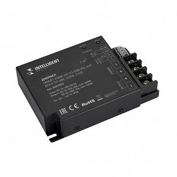 Диммер для монохромной светодиодной ленты (ШИМ) 028175(1) SMART-PWM-101-73-DIM-PD-SUF Black (12-48V, 1x20A, 2.4G) INTELLIGENT Arlight