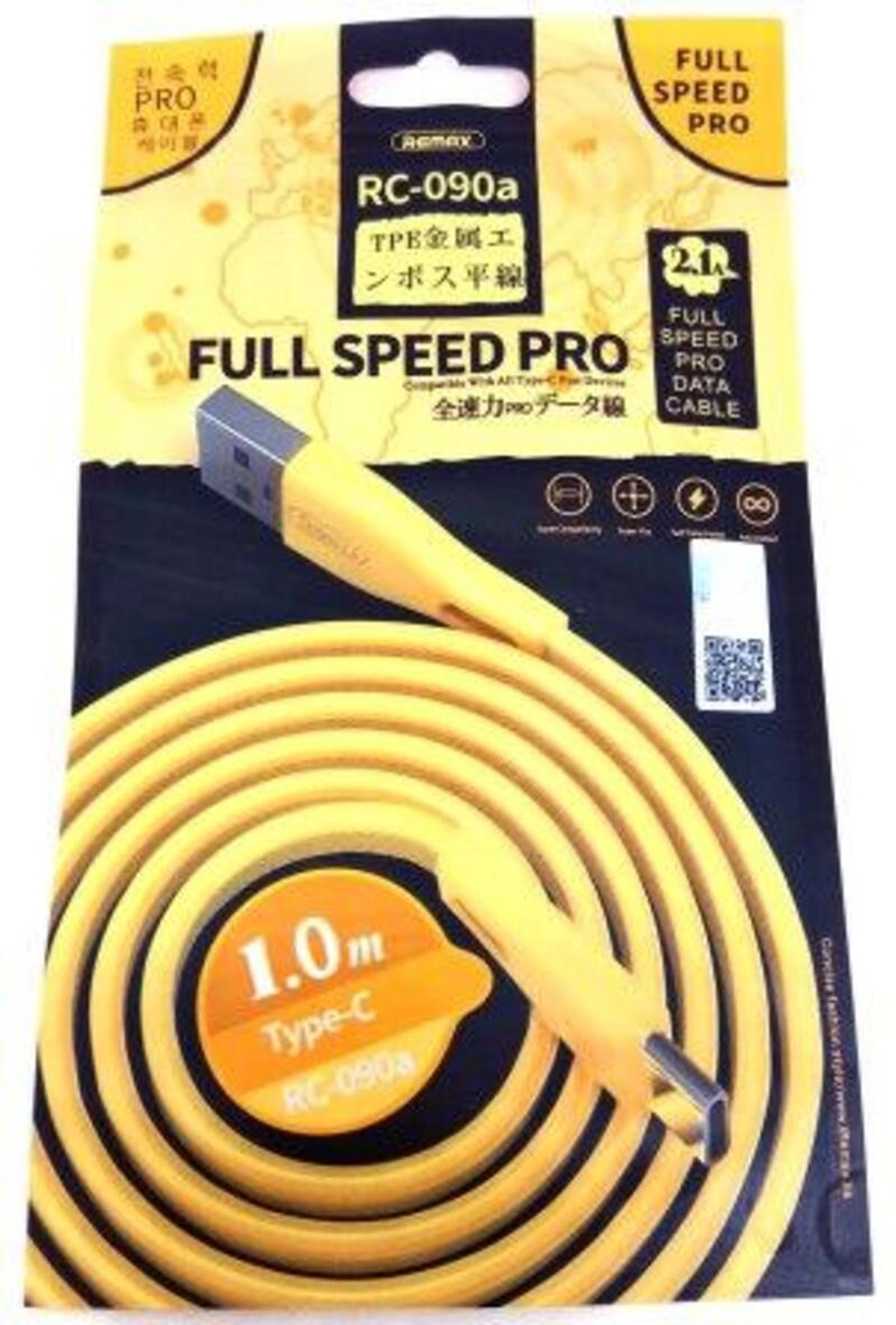 Кабель ReMax FullSpeedPro RC-090a, TypeC 1м