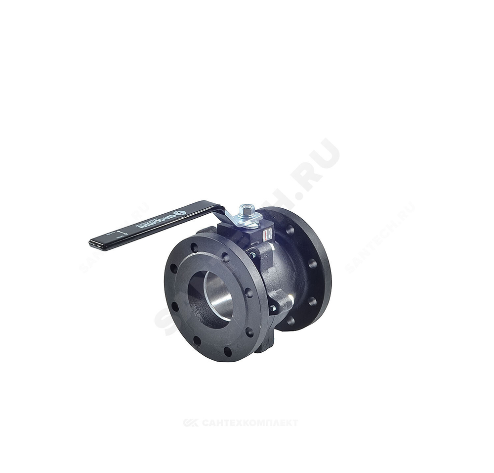 Кран шаровой чугун R740F Ду 150 Ру16 фл полнопроходной рукоятка Тмакс=120 оС Giacomini R740FLY015