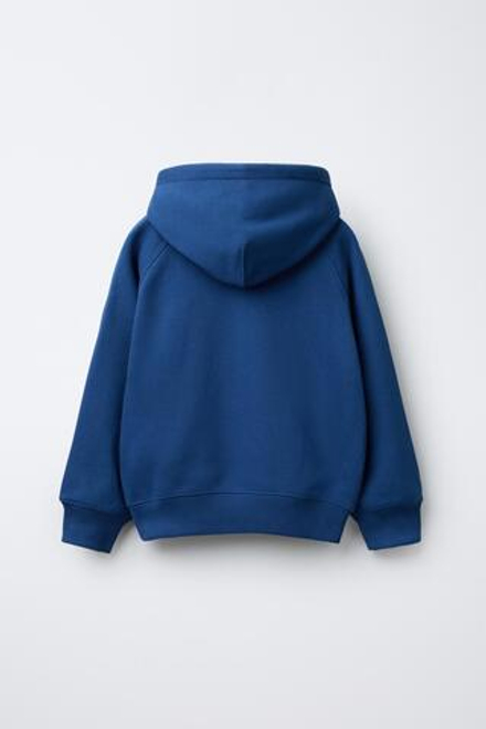 ZARA ТОЛСТОВКА С ВЫШИВКОЙ И КАРМАНОМ, ЯРКО-СИНИЙ