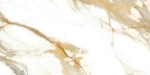 Керамогранит Alma Ceramica GFA114CLR04L Calacatta Oro 114x57 бежевый / белый лаппатированный под мрамор