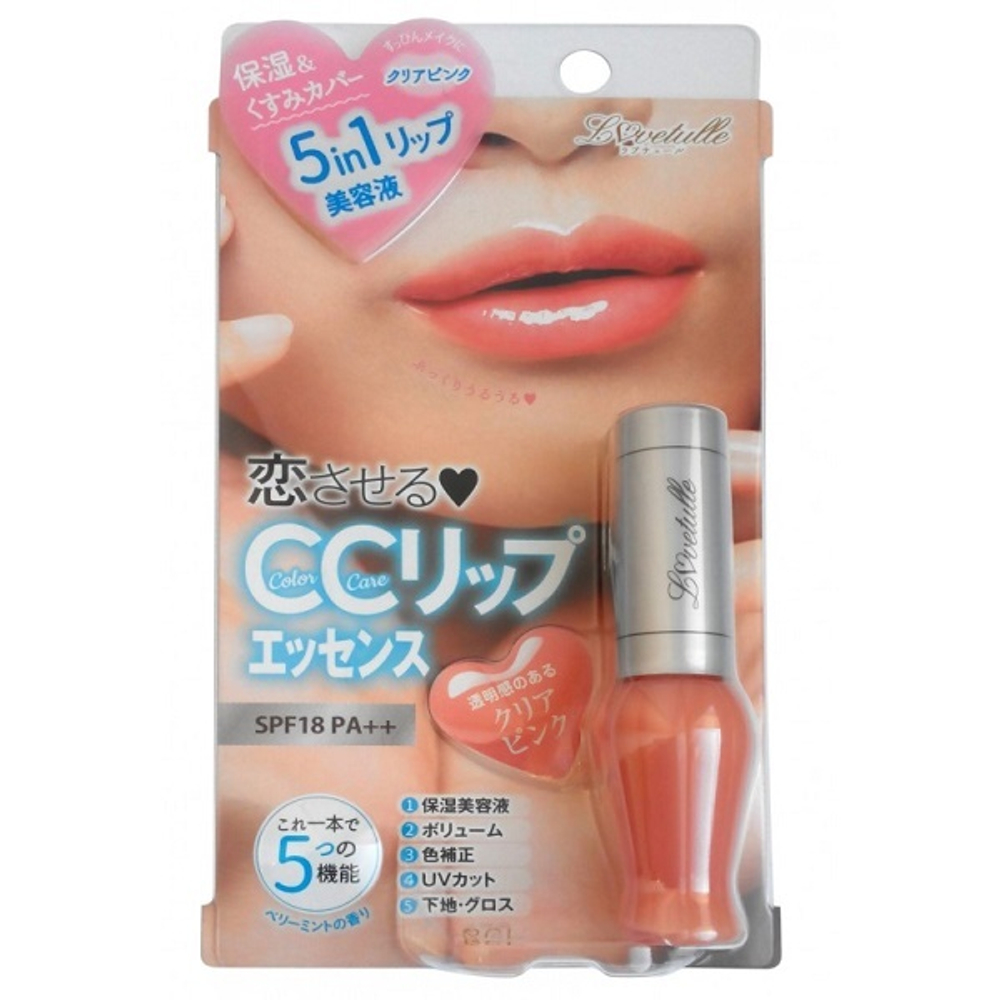 Блеск для губ пастельно-бежевый BCL Lovetulle CC Color Care Lip Essence Pink 7мл