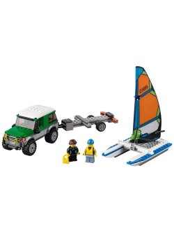 Конструктор Сити Внедорожник с прицепом для катамарана