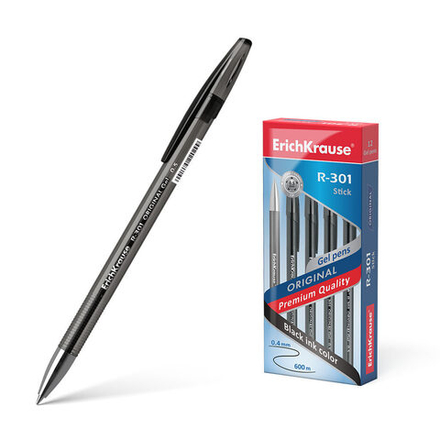 Ручка гелевая EK R-301 ORIGINAL GEL черная, 0,5мм
