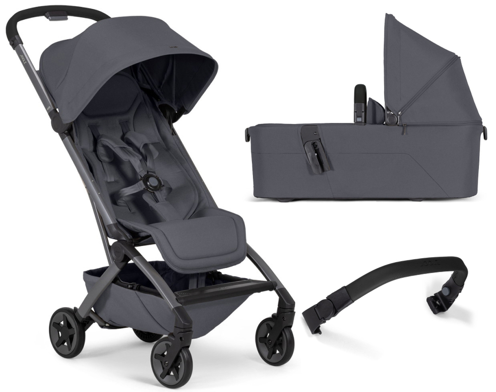 Коляска 2 в 1 Joolz Aer 2 с бампером Stone Grey/Black Carbon