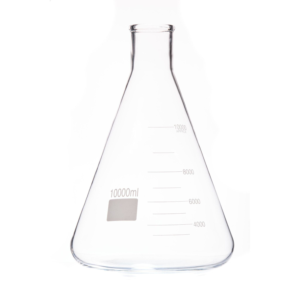 Колба коническая, 10000 мл, узкое горло