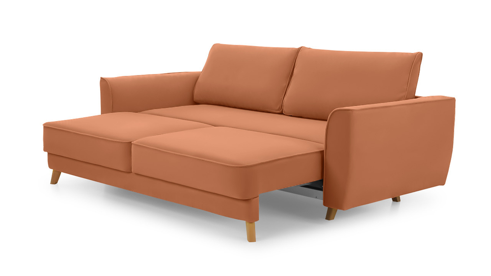 Диван Майами Лайт Vivaldi 31 240*103*90 см, Оранжевый  Еврокнижка Фиеста